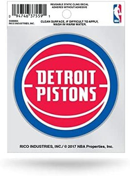 Detroit Pistons 3 Inch Flat Static Cling Decal