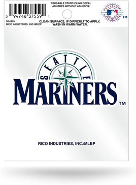 Seattle Mariners 3 Inch Flat Static Cling Decal Secondary Logo