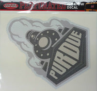Purdue University Boilermakers 8 Inch Preforated Window Film Decal Sticker, One-Way Vision, Adhesive Backing
