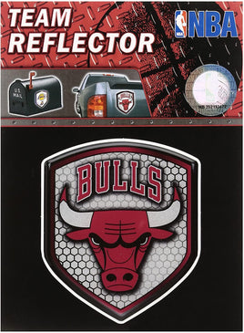 Chicago Bulls High Intensity Reflector, Shield Shape, Raised Decal Sticker, 2.5x3.5 Inch, Home or Auto, Full Adhesive Backing