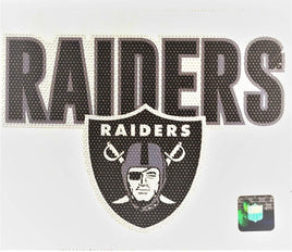 Las Vegas Raiders 8 Inch Preforated Window Film Decal Sticker, One-Way Vision, Adhesive Backing