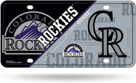 Colorado Rockies Metal Auto Tag License Plate, Split Design, 6x12 Inch