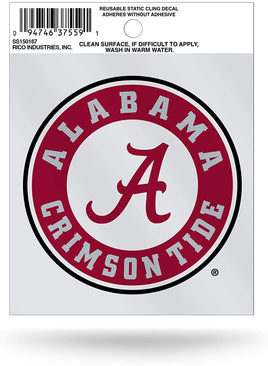 NCAA Alabama Crimson Tide Small Static Cling Decal