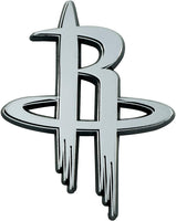 Houston Rockets Solid Metal Raised Auto Emblem Decal Adhesive Backing