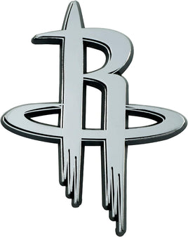 Houston Rockets Solid Metal Raised Auto Emblem Decal Adhesive Backing