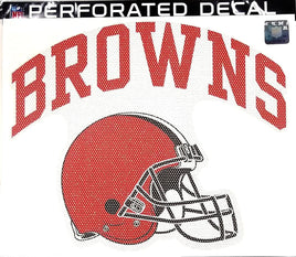 Cleveland Browns 12 Inch Preforated Window Film Decal Sticker, One-Way Vision, Adhesive Backing