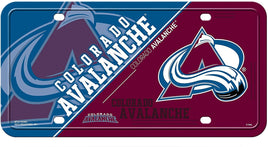 Colorado Avalanche Metal Auto Tag License Plate, Split Design, 6x12 Inch