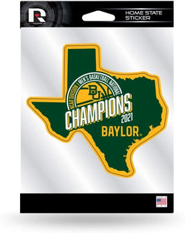 Baylor University Bears 2021 Champions 5 Inch Sticker Decal, Home State Design, Flat Vinyl, Full Adhesive Backing