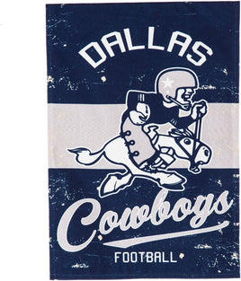 Dallas Cowboys Premium Double Sided Garden Flag Banner, Vintage Style, 13x18 Inch, Display Pole Sold Separately