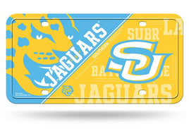 Southern University Jaguars Metal Auto Tag License Plate, Split Design, 6x12 Inch