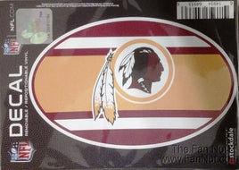 Washington Redskins 5"x7" SUPER STRIPE Repositionable Vinyl Decal Auto Football