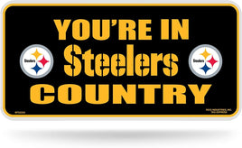 Pittsburgh Steelers Metal Tag License Plate Country Design 6x12 Inch