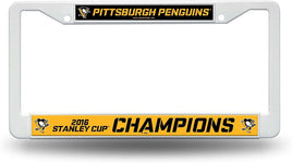 NHL Pittsburgh Penguins 2016 Stanley Cup Champions Plastic Plate Frame