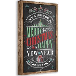 Merry Christmas & A Happy New Year - Canvas