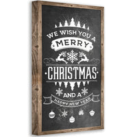 Merry Christmas Happy New Year - Canvas