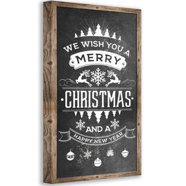 Merry Christmas Happy New Year - Canvas