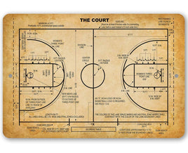 Basketball Court - Metal Sign