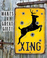 Deer Xing - Metal Sign