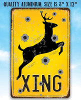Deer Xing - Metal Sign