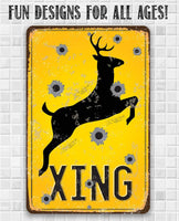 Deer Xing - Metal Sign