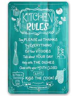 Kitchen Rules 2 - Metal Sign