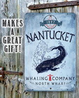 Nantucket Whaling Company - Metal Sign