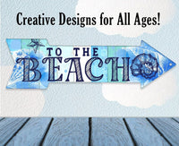 To The Beach Metal Arrow - Directional Arrow - Metal Sign