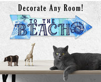 To The Beach Metal Arrow - Directional Arrow - Metal Sign
