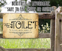 Toilet Directional (Left) - Metal Sign