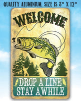 Welcome Drop A Line - Metal Sign