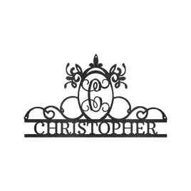 Initial and Name Personalized Gifts - Custom Metal Sign