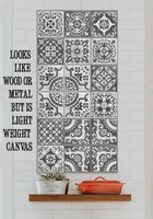 Mexican Tile Grey Shades - Canvas