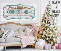 Nana Claus' Cookies & Milk Co - Canvas