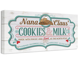 Nana Claus' Cookies & Milk Co - Canvas