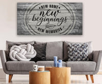 New Home New Beginnings - Canvas
