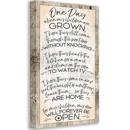 One Day Children Grown - Canvas