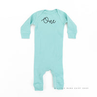 Birthday Number - One - New Cursive - Baby Sleeper