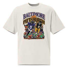 Baltimore vs Pittsburgh "Rivalry" White T-Shirt