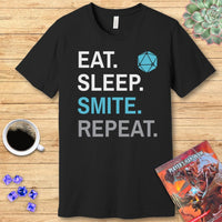Paladin Smite T-Shirt – 'Eat, Sleep, Smite, Repeat'