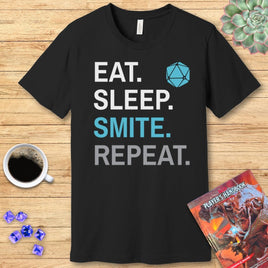 Paladin Smite T-Shirt – 'Eat, Sleep, Smite, Repeat'