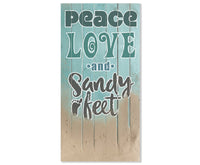 Peace Love Sandy Feet - Canvas