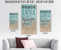 Peace Love Sandy Feet - Canvas