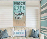 Peace Love Sandy Feet - Canvas