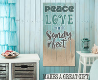Peace Love Sandy Feet - Canvas