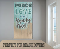 Peace Love Sandy Feet - Canvas