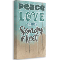 Peace Love Sandy Feet - Canvas