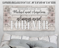 Personalized - Always and Forever - Canvas