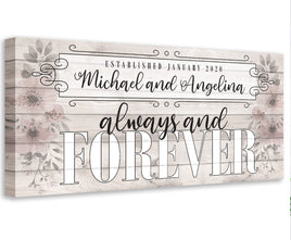 Personalized - Always and Forever - Canvas