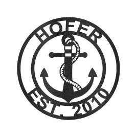 Anchor Family Name Personalized Gifts - Custom Metal Sign