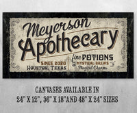 Personalized - Apothecary - Canvas